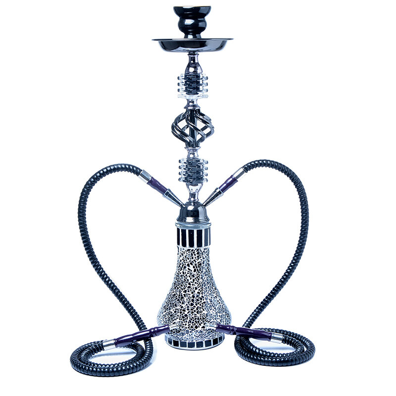 New Glass Arab Hookah Shisha Cup Sheesha chicha Smoking Accessories Nargile for Shisha Hookah Set Double Smoke Pipe Shisha
