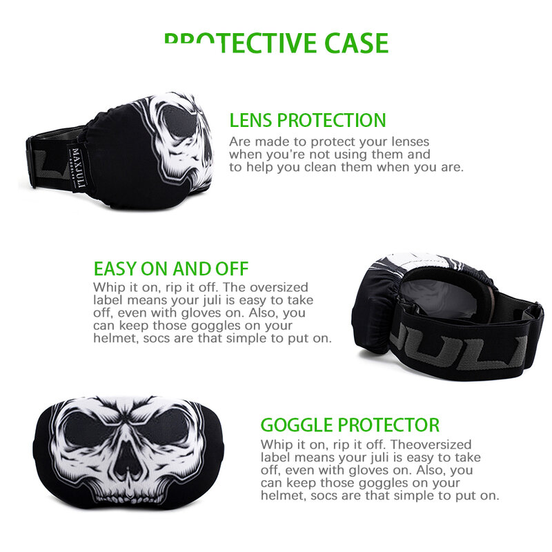 MAXJULI microfibra óculos de proteção, óculos de proteção, neve Ski óculos, Dustproof, protetora, Ideal para Scratch, 3000