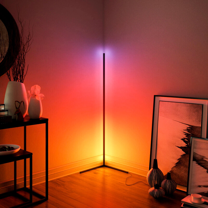 북유럽 코너 플로어 램프 밝은 빛 인테리어 분위기 램프 다채로운 침실 거실 장식 조명 스탠드 램프