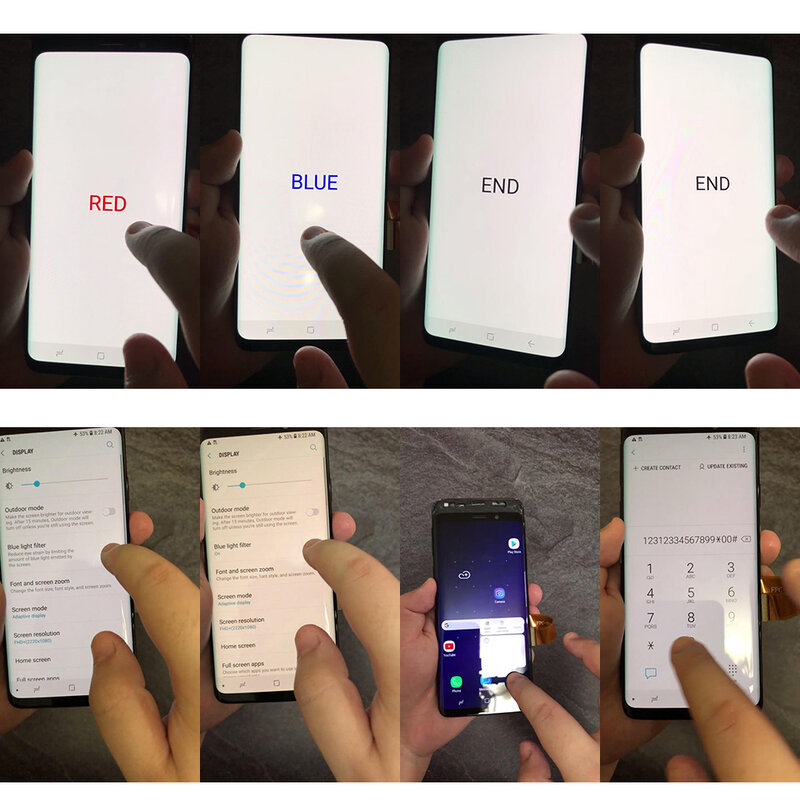 100% Original Super AMOLED จอแสดงผลสำหรับ Samsung Galaxy S9 PLUS จอแสดงผล LCD Touch Screen Digitizer G965 G965F G965N อะไหล่ซ่อม
