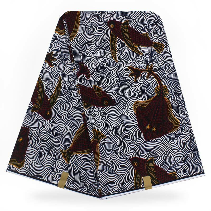 Африканская ткань из натурального воска с принтом Анкары, 100% хлопок, супер восковые ткани, 6 ярдов, высокое качество для платья