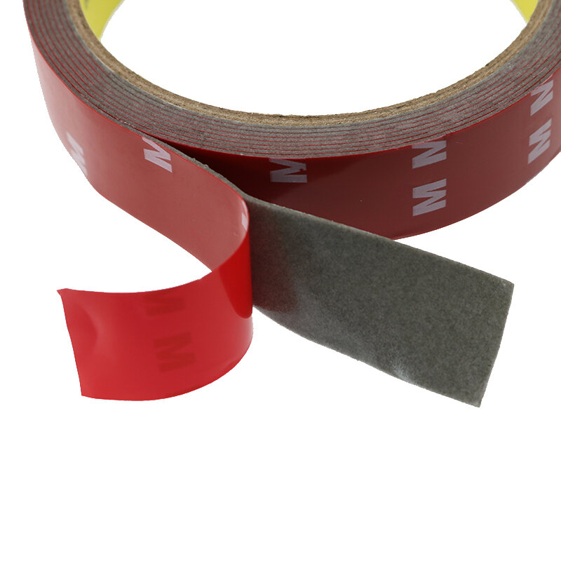Double Sided Rubber Foam Tape, Auto Acessórios Interiores, Strong Office Papelaria, fita preta, 6mm, 8mm, 10mm, 12mm, 15mm, 20mm x 2.3m, 1Pc