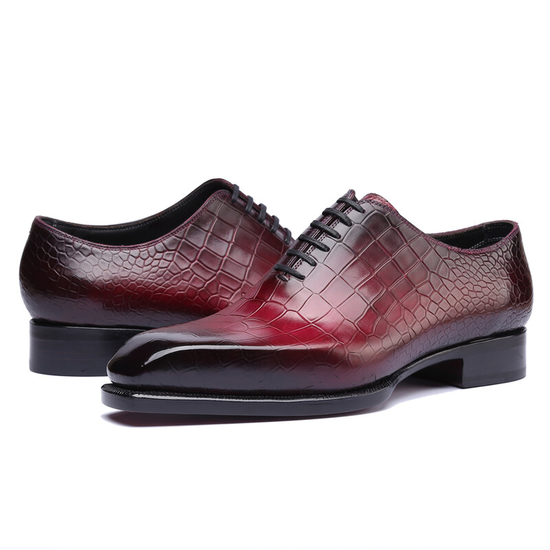 Zapatos de vestir para hombre, zapatos Oxford formales de oficina a la moda hechos a mano de estilo Retro Vintage de cuero genuino para boda