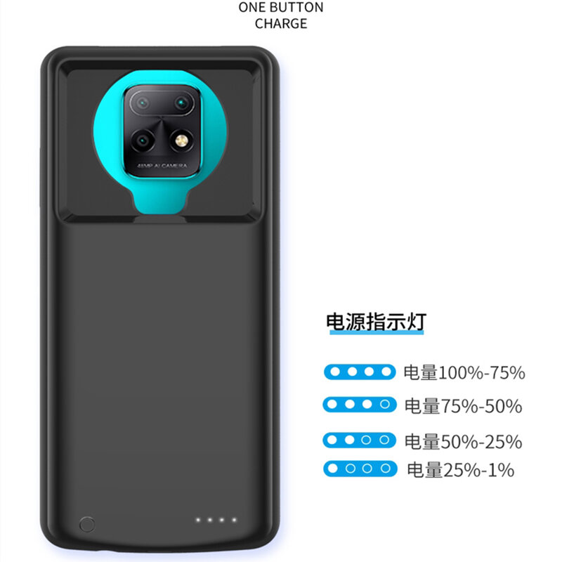 10000 Mah Xiaomi Redmi Mi 10X 9 Pro 9T Pro CC9 SE 10 k20 k30 참고 8 참고 7 Pro Mix 3 Lite 배터리 케이스 보조베터리 충전기