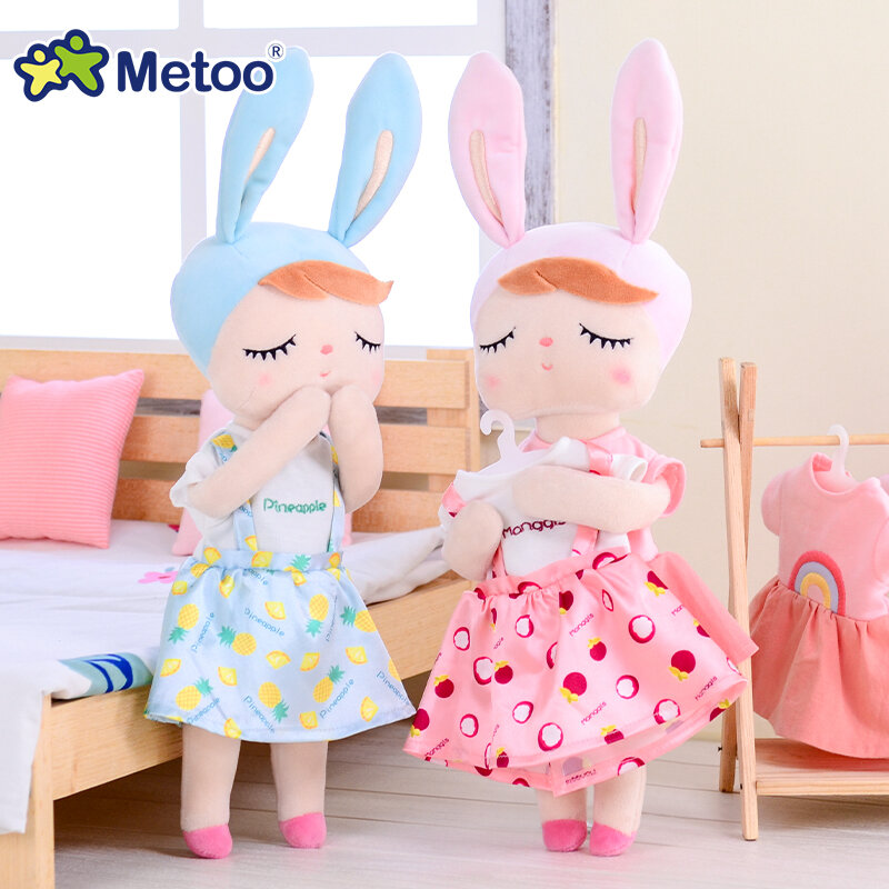 33cm Doll Summer Clothes for metoo Angela Rabbit Cat Bear Plush Toys skirt shorts Play House Accessories for 1/6 BJD Dolls Gifts