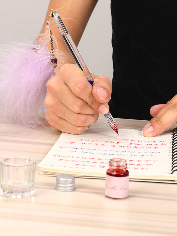 Творческий кулон в виде Ловца снов Стекло Dip подарочный набор ручек красочный ящик Звездный песок кристальная ручка