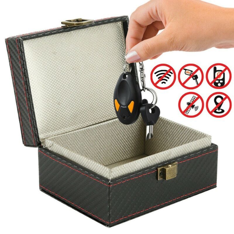 1pc caixa de telefone móvel carro bloqueador de sinal keyless anti-roubo faraday caixa chave fob protetor à prova de radiação segurança