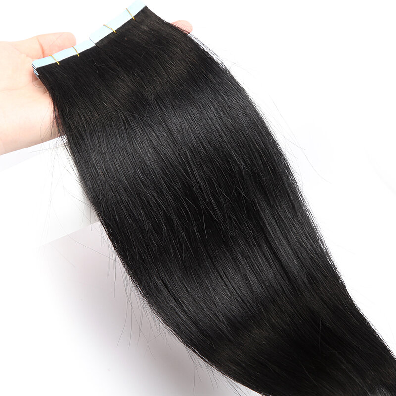 SEGO 2.5g/pc Straight Tape In Hair Extensions Real Human Hair Skin Weft Tape Hair Seamless Invisible Double Sides Tape ins 20pc