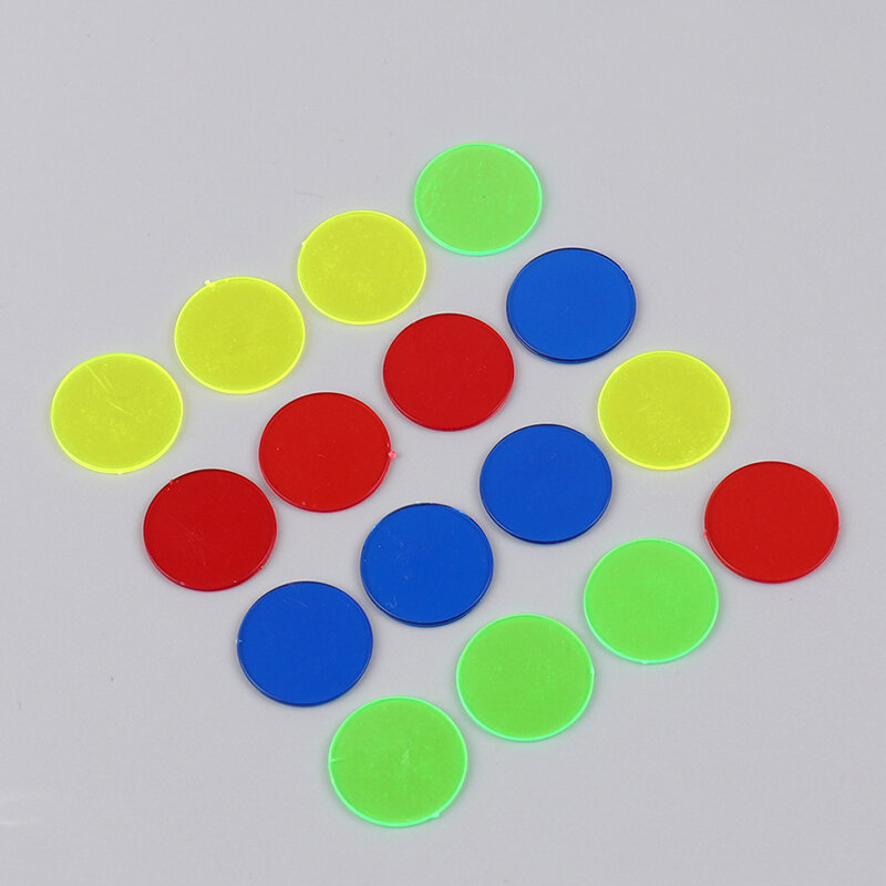 100/50pcs Montessori Education giocattoli matematici risorse per l'apprendimento fornitura di Chip di Bingo a colori 15mm