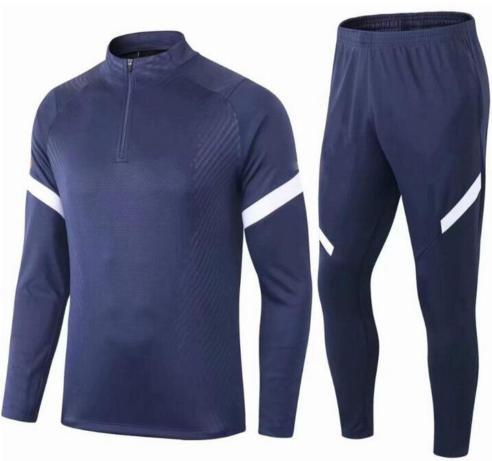 Traje de entrenamiento de fútbol para hombres y niños, chándal de fútbol, chándal de fútbol, chaqueta de manga larga para trotar, 2021
