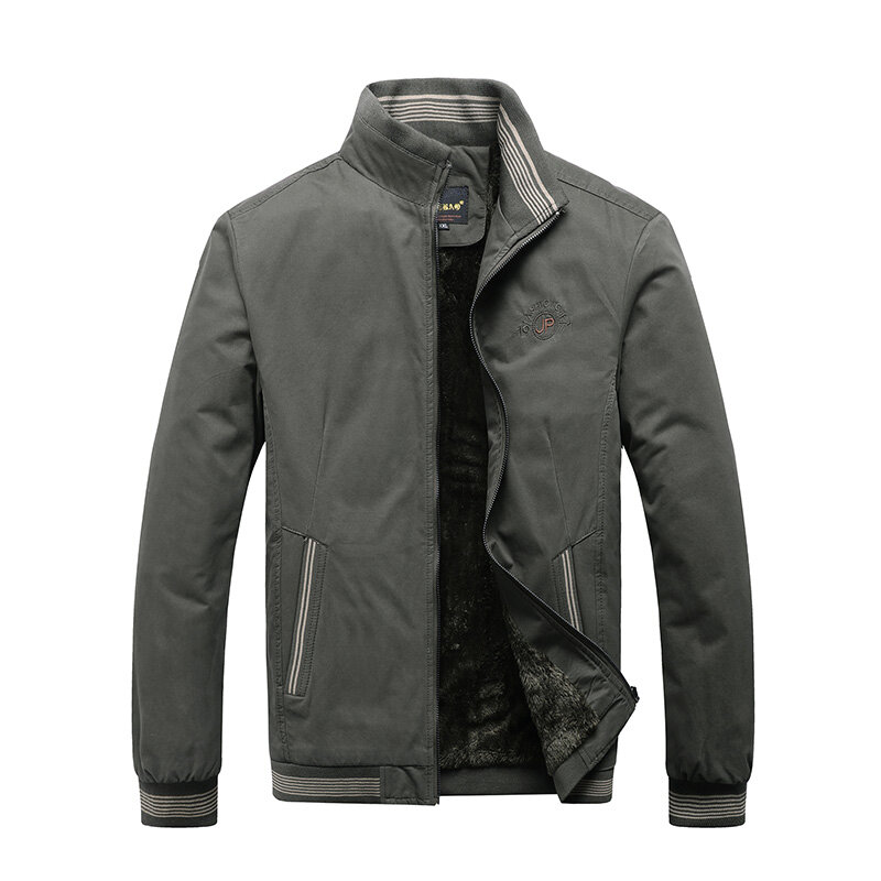 Jaket Pria Musim Gugur 2023 Mantel Vestes Hangat Antik Mode Solid Kasual Chaqueta Katun 100% Jaket Musim Dingin M-5XL Pria