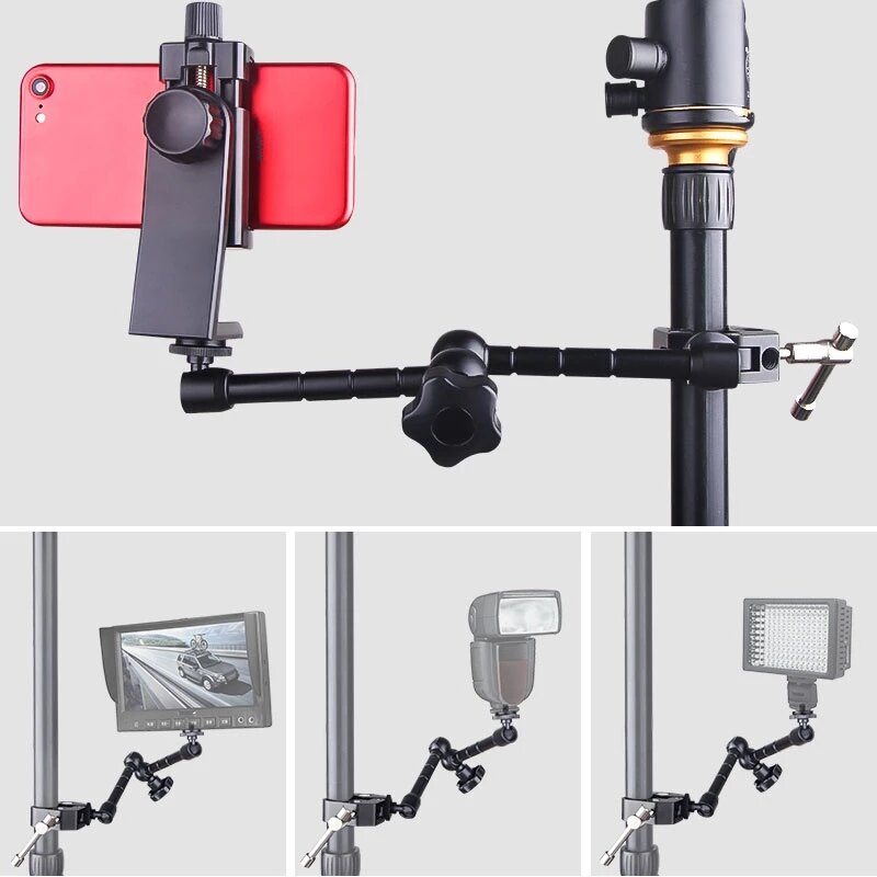 11 Inch Instelbare Wrijving Scharnierende Magic Arm Super Clamp Voor Slr Lcd Monitor Led Flash Light Foto Accessoires
