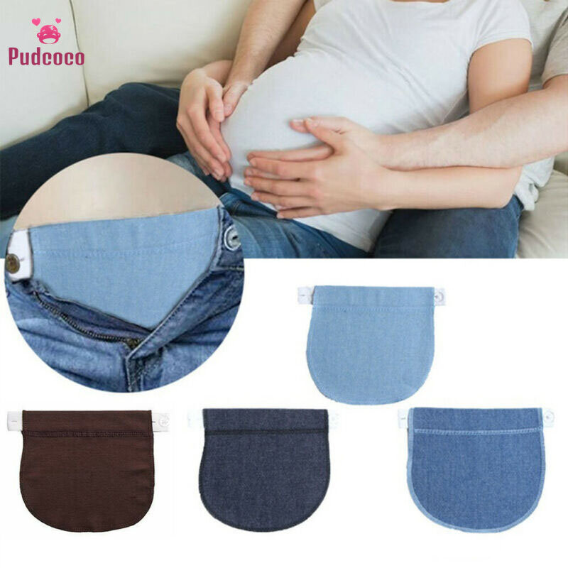 1 pz donne gravidanza pulsante cintura pantaloni estensione fibbia incinta abbigliamento fai da te forniture per cucire
