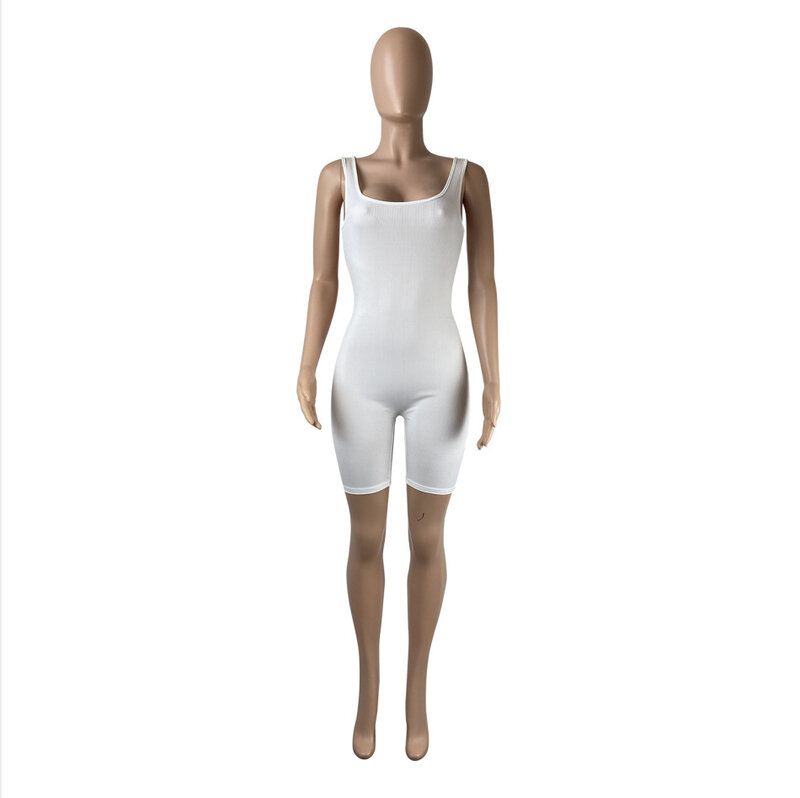 Frauen Sexy Shorts Romper Overall One Piece Ärmelloses Bodycon Body Pyjama Fitness Workout Yoga Gym Club Kleidung