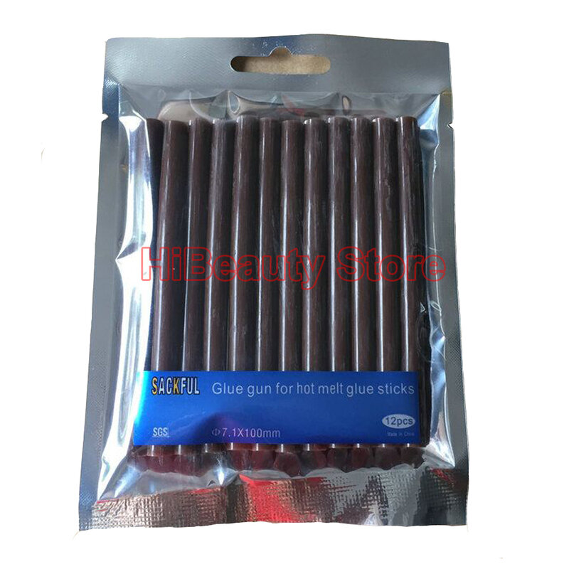 2 Packs/lot 24pcs Hot Melt Hair Extension Keratin Styling Tools Adesive Glue Sticks Black Amber Brown Transparent White