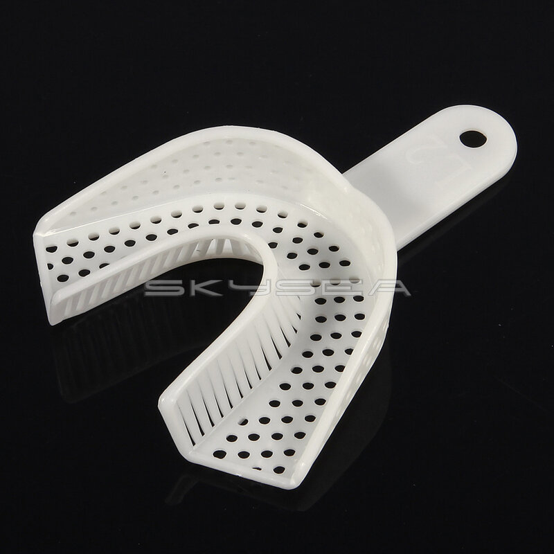 Descartável l/m/s anterior CN-P 5 tipos disponíveis bandeja plástica da mordida da impressão da bandeja dental