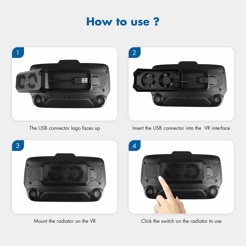 KIWI дизайнерский USB Радиатор Вентиляторы аксессуары для клапана индекса охлаждения для VR гарнитуры в игре VR