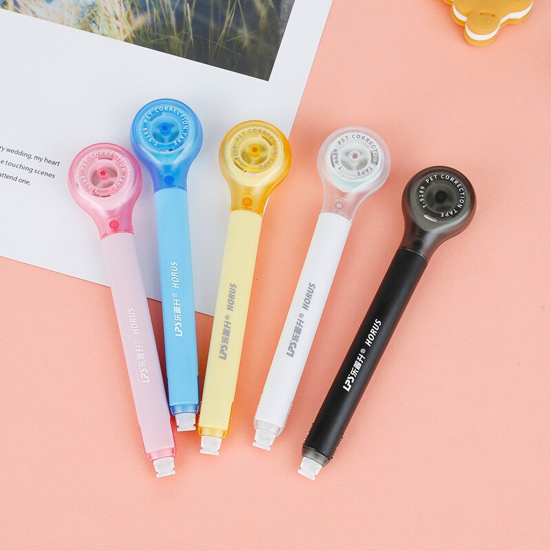 Cinta correctora en forma de bolígrafo material escolar nuevo diseño creativo cinta correctora cómoda cinta de sujeción ancho: 5mm Longitud de la cinta: 6m