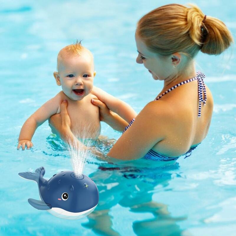 Nova criatividade brinquedo de banho do bebê bonito indução elétrica spray água baleia brinquedo sprinkler água brinquedos crianças spray de água banho brinquedo