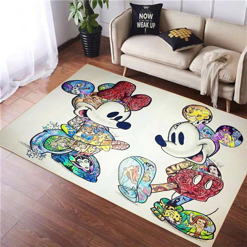 Disney mata do zabawy dla dzieci 80x160cm Mickey dywan antypoślizgowy dywanik dekoracja domu sypialnia kuchnia salon łazienka