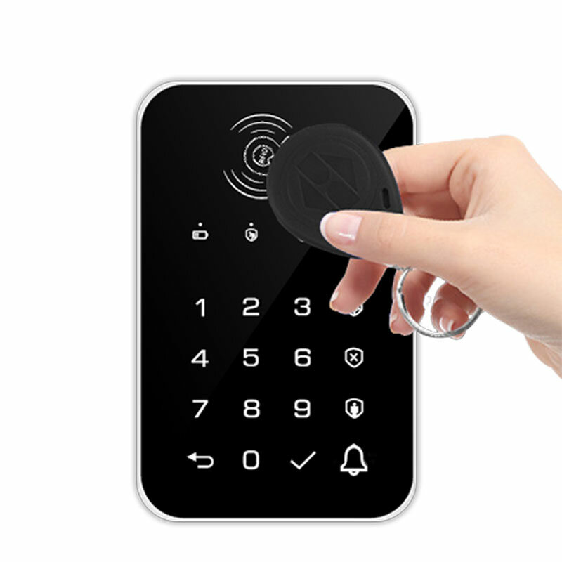Bloqueo de teclado táctil inalámbrico para brazos, sistema de seguridad con contraseña, RFID, Hub de alarma conectado, frecuencia de 433Mhz, Ev1527