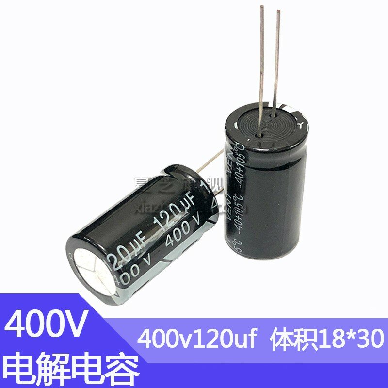 400 v120uf 18x30mm Aluminium-Elektrolyt kondensatoren 120 V uf v120mf mf400v v120mfd 400wv 400vdc 120mf mfd150uf
