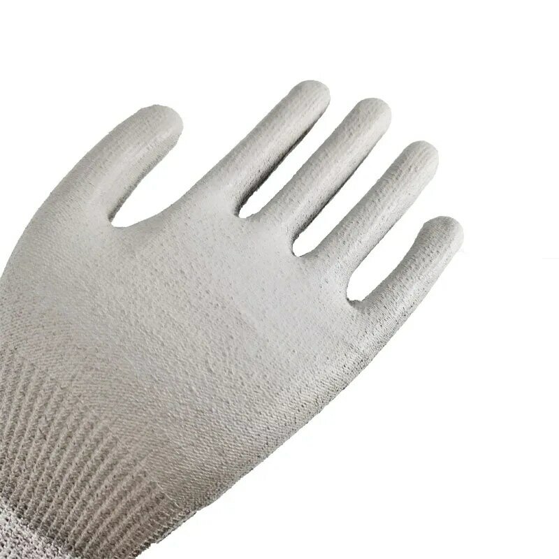 8Pieces/4 Pairs Cut Resistant HPPE Fibre Level 5 Protective Gloves with PU Safety Work Glove New Brand