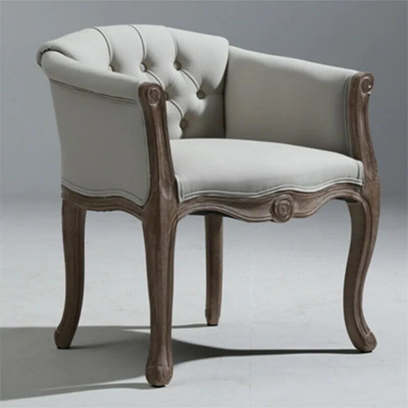 레트로 원목 소파 의자, 고급 서재 의자, 커피 바, 레저 의자, 와이 의자, 발코니 의자, 유럽 및 미국