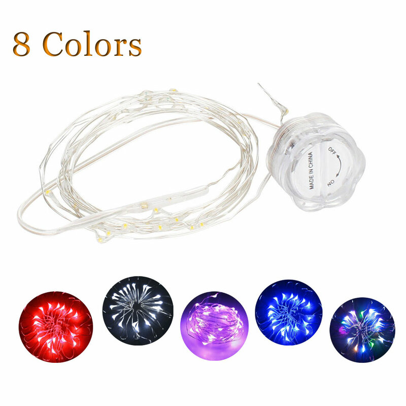 LEDカーテンライトガーランド,1m,5V,銅線,妖精,パーティー,クリスマス,結婚式,LED照明用,電池式