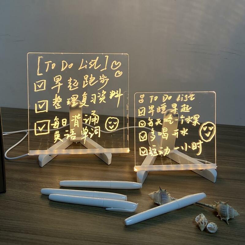 Placa de mensagem ultra-fina placa de memorando com caneta ajustável criativo ins para fazer lista usb placa de memorando