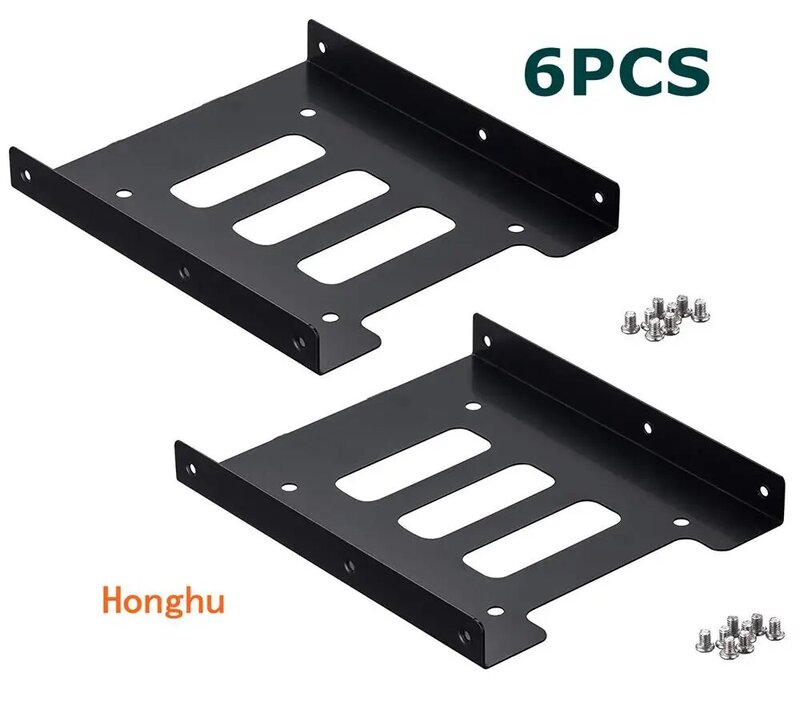Staffa di montaggio SSD da 6 pezzi adattatore da 2.5 a 3.5 hdd SSD supporto per alloggiamenti per unità disco rigido adattatore per staffa di montaggio in metallo per PC SSD