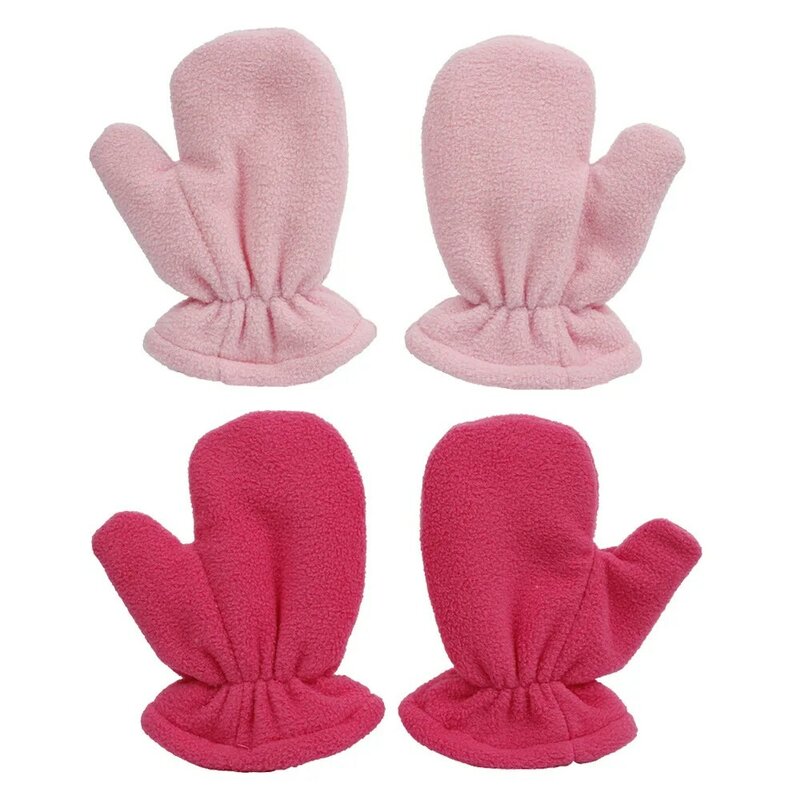 Warmmom – gants tricotés pour bébé, couleur bonbon, en laine, pour nouveau-né, en velours épais, pour garder les doigts au chaud