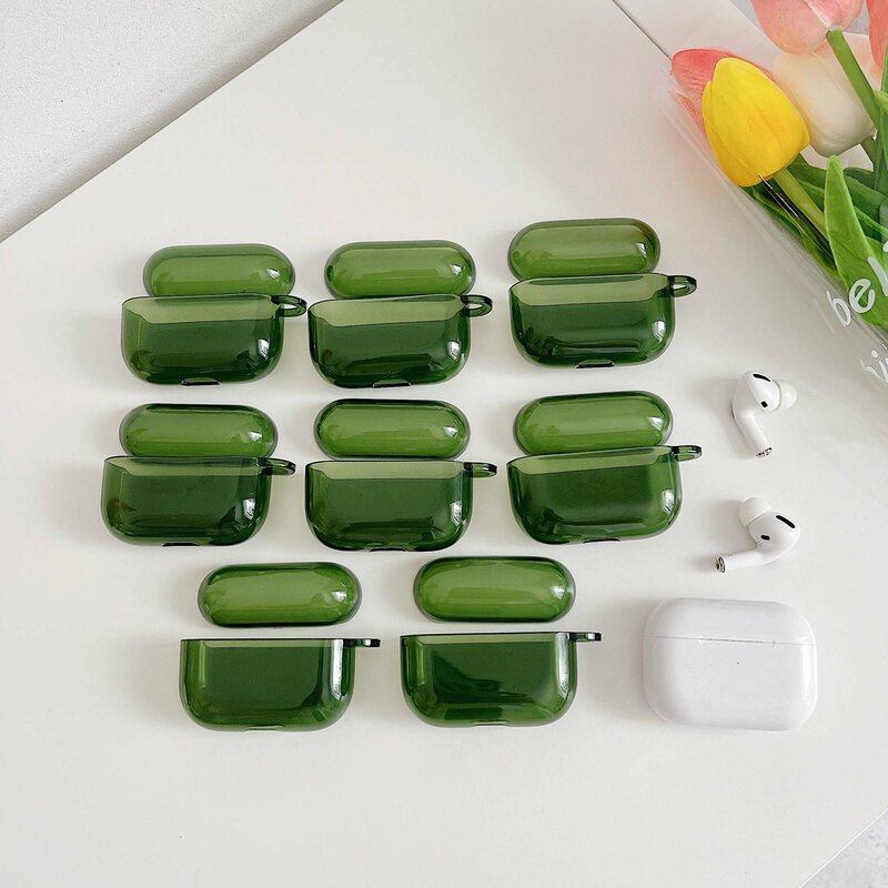 Retro Green High quality earphone case For apple airpod 1 2 3 pro cases for airpods headphone shell conque 2/1 chaging box