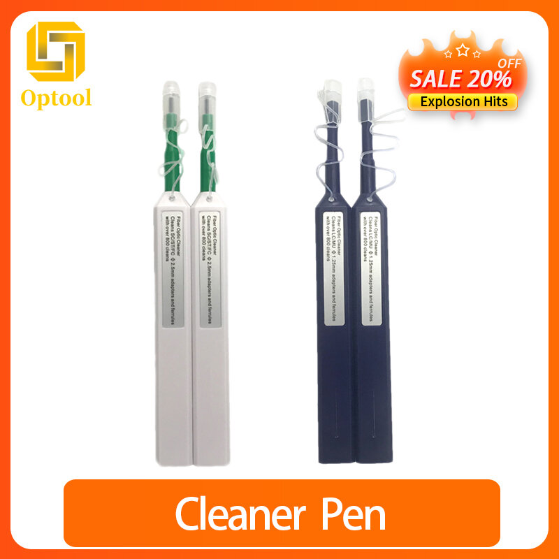 Fiber Optic Cleaning Pen SC/FC/ST 2.5mm LC/MU 1.25mm One-Click Cleaning Optical Fiber Connector Cleaner Fiber Cleaner Tools