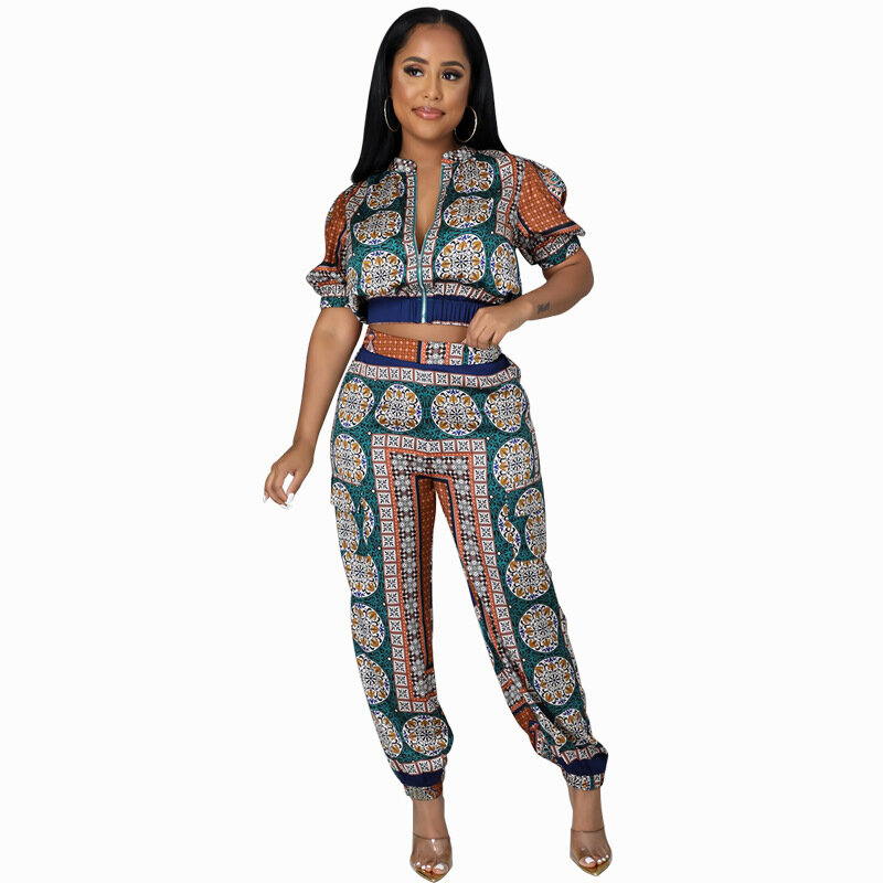 Ensemble de vêtements africains pour femmes, 2 pièces, Dashiki, mode africaine, haut et pantalon Long, Super élastique, tenue de fête pour femmes, nouvelle collection 2021