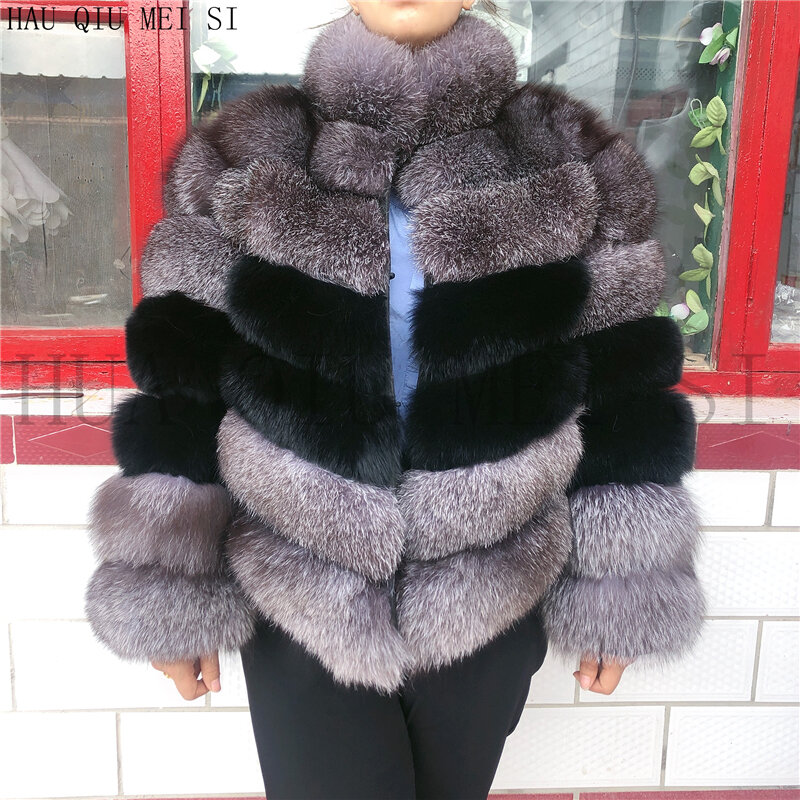 여성용 대각선 바 천연 모피 코트, 여우 모피 의류, 천연 모피 조끼, 겨울 재킷, 맞춤형 모피, 2023 신제품