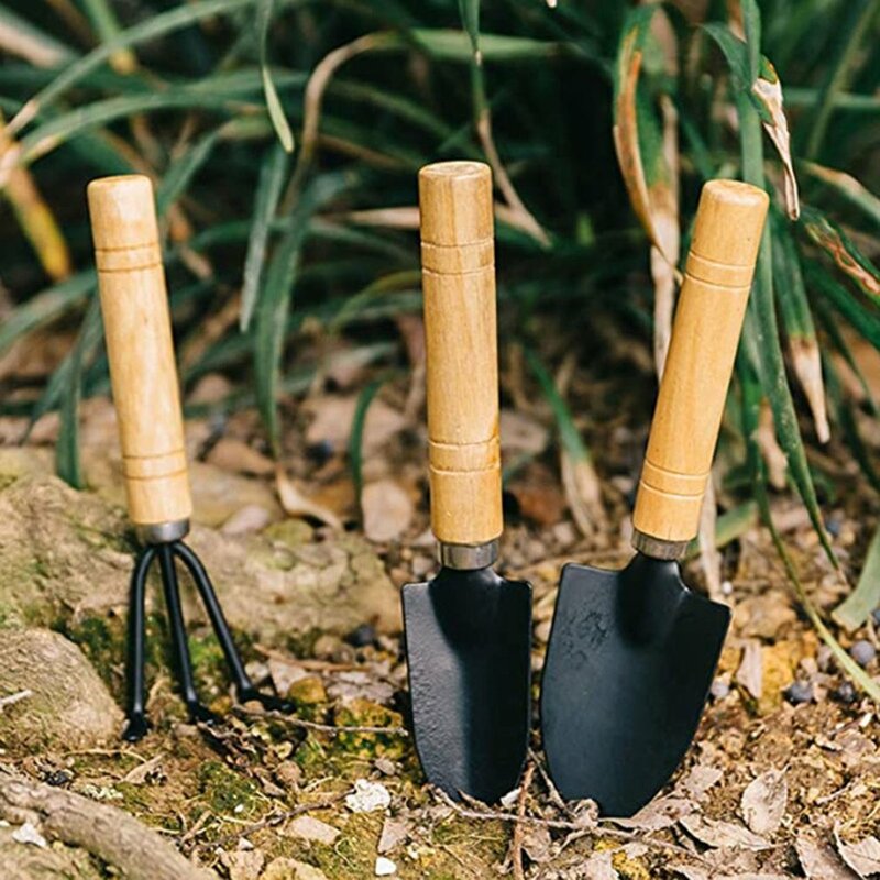 Grande conjunto de três peças ferramentas de jardinagem família vasos flor jardinagem ferramentas conjunto de ferramentas de plantio fino acabamento