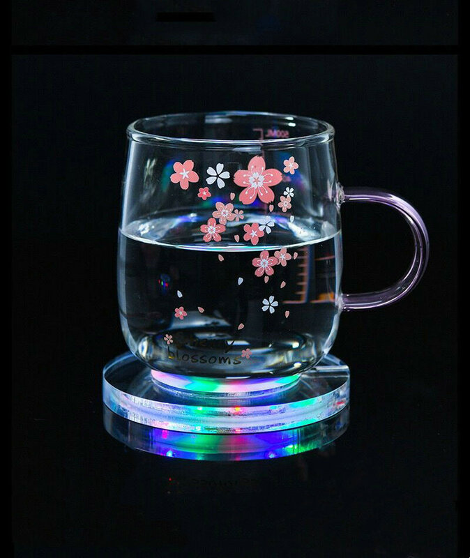 Dessous de verre pour boissons en acrylique, Rechargeable par USB, éclairage pour Bar, bière, boisson, f/accueil, décoration de fête