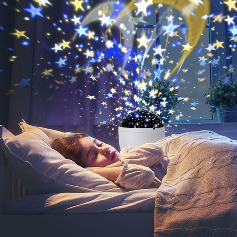 별이 빛나는 하늘 프로젝터 LED 프로젝터 스타 문 밤 빛 생일 선물 야간 조명 어린이위한 어린이 아기 침실 장식