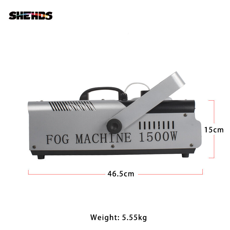 SHEHDS-máquina de humo de 1500W para escenario, nebulizador de boda con Control remoto y por cable, efecto de escenario para fiestas, DJ y discotecas