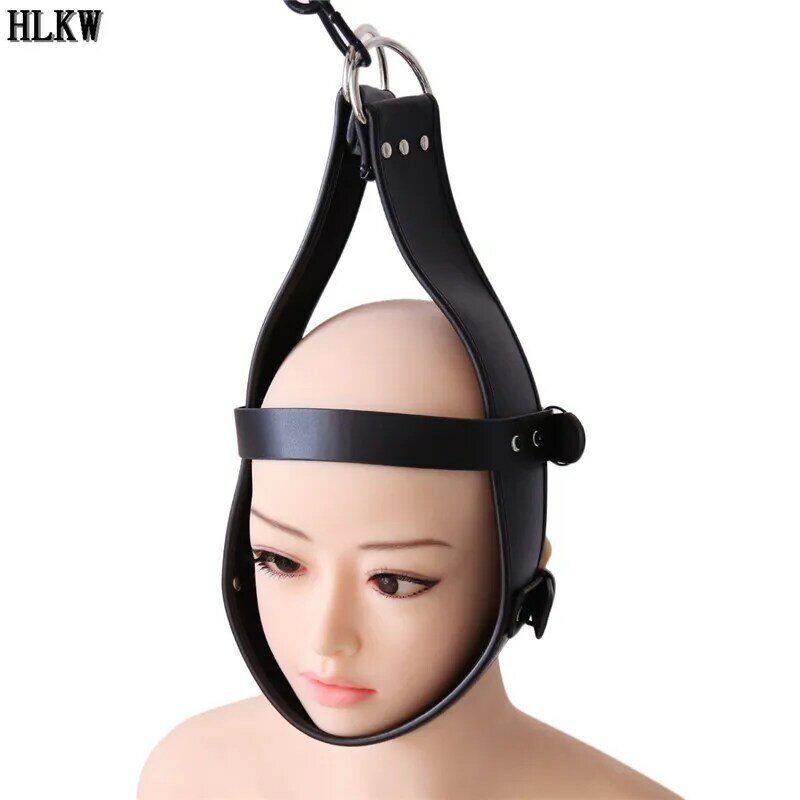 Nova quente sexy capa de couro sexo bondage máscara adulto brinquedos sexuais adultos papel cosplay máscara brinquedo