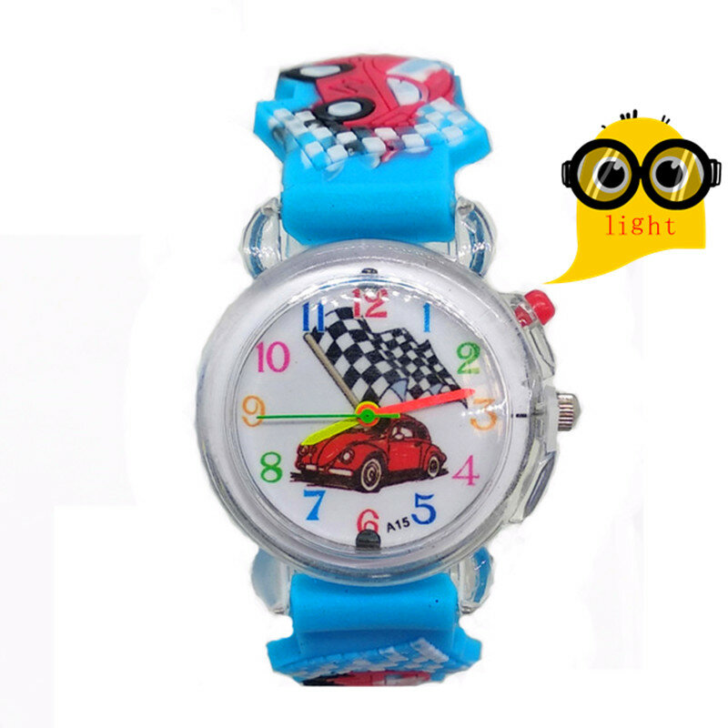 2020 gorący sprzedawanie zegarek dla dzieci chłopiec samochodziki w stylu kreskówki zegar dioda z obudową silikonową studenci piękny fajny prezent dla dzieci mężczyźni dzieci