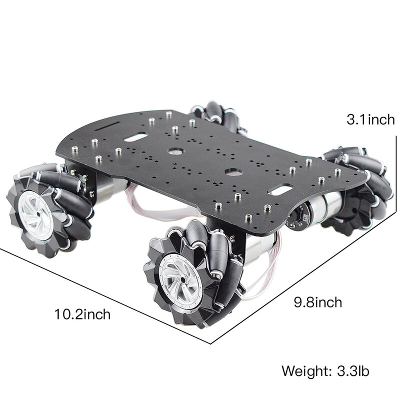 Kit de châssis de voiture Robot à commande en boucle fermée, avec Bluetooth PS2/HC-06, pour bricolage de tige de Robot