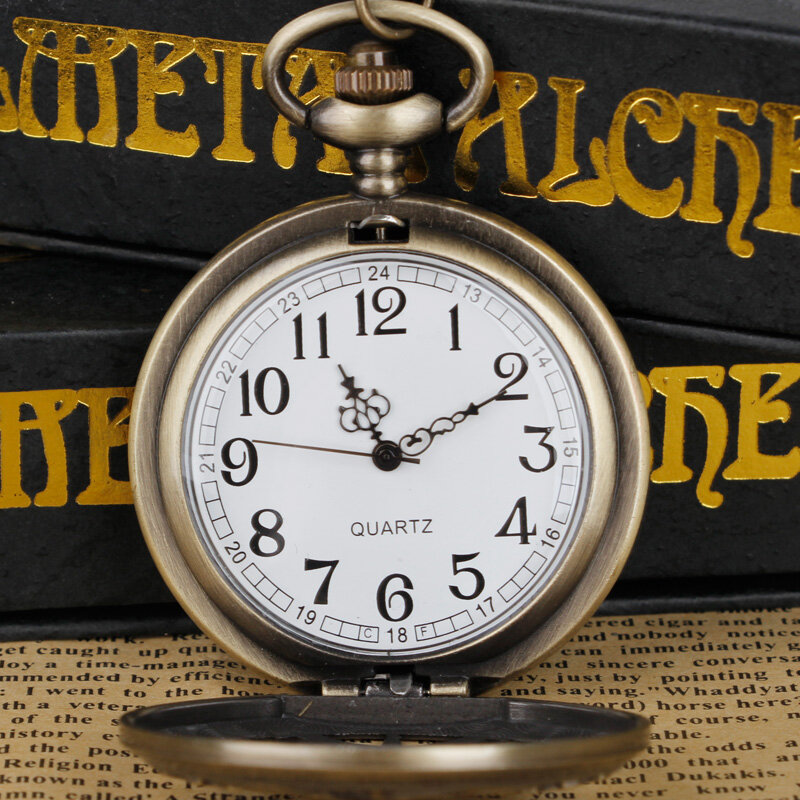 Steampunk الجوف والعتاد حركة كوارتز ساعة الجيب قلادة قلادة هدية سلسلة جيب الساعات هدية