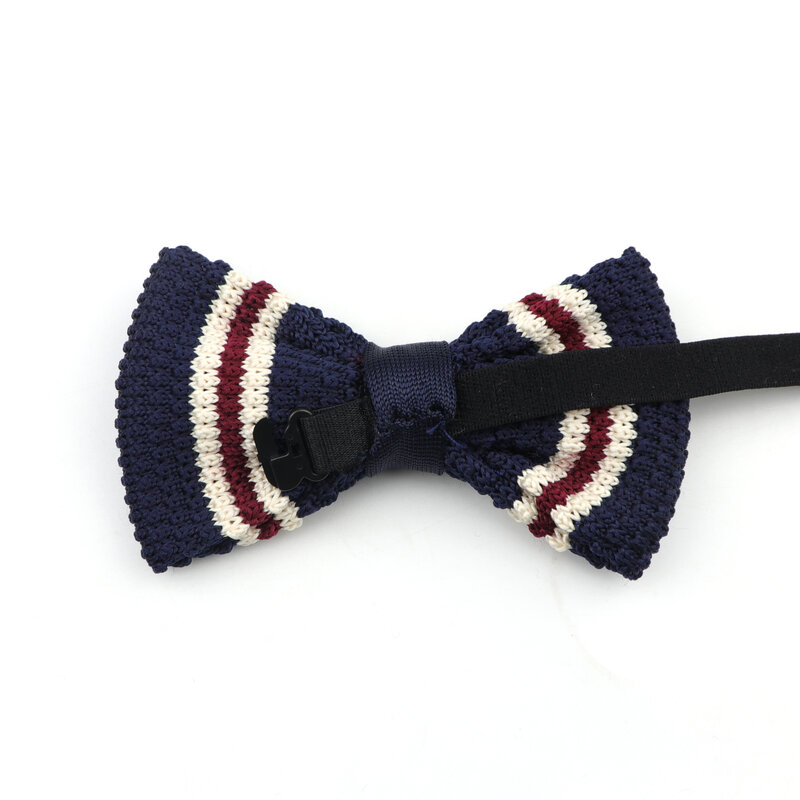 Men Women Bowknot Knit Wedding Party Adjustable Classic Stripped Neckwear Designer Knitting Dress Knitted Tie Embroider Bow Tie