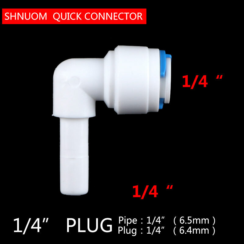 1/4" TUBE-1/4" Bolt Elbow Quick connect 1144 Pipe Hard Plug joint diameter 6.5MM Aquarium RO Water Filter Reverse Osmosis System