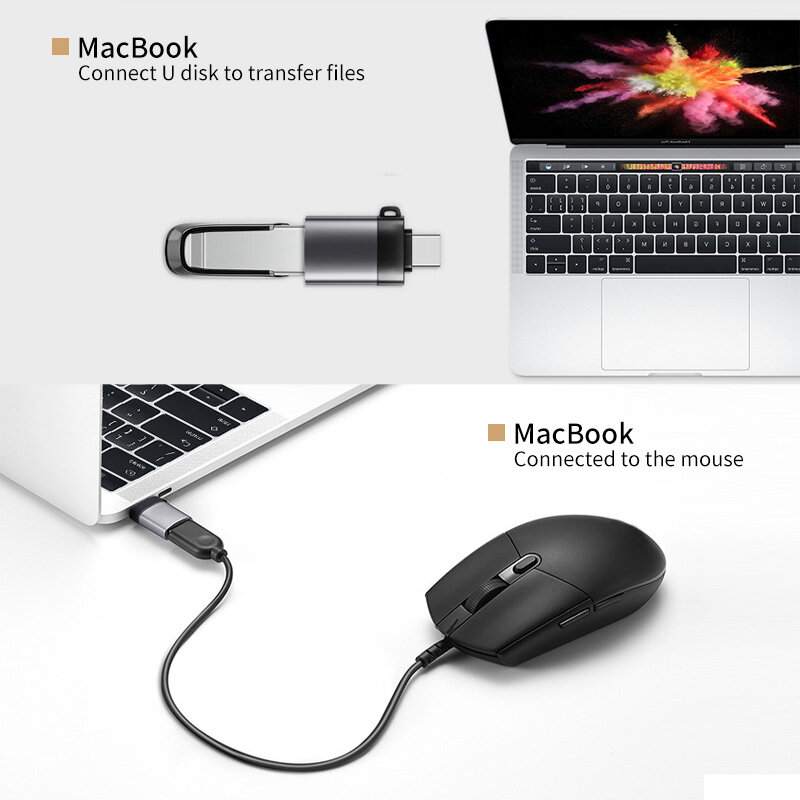 LMDAOO-Adaptador USB C OTG, convertidor de Cable rápido USB 3,0 a tipo C para MacbookPro, Xiaomi, Huawei