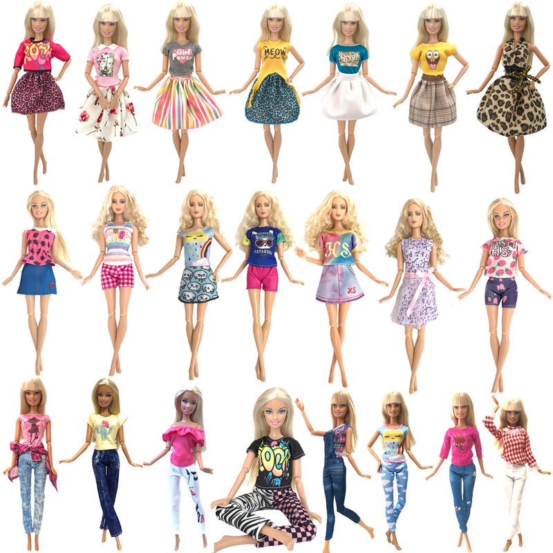 Nk heißer Verkauf 30cm Prinzessin Mode Outfits tragen Freizeit kleid Hemd Rock Kleidung für Barbie Puppe Zubehör Kinder Spielzeug Geschenk jj