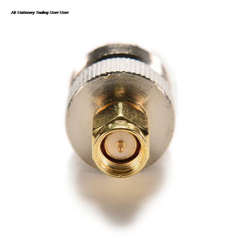 SO239 UHF female jack to SMA plug male RF connector Silvering Adapter
