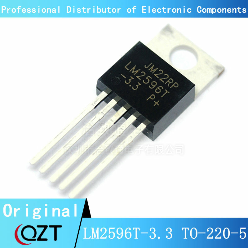 10 unids/lote LM2596T-3.3 nuevo chip TO220 LM2596T 3,3 V LM2596 TO-220-5